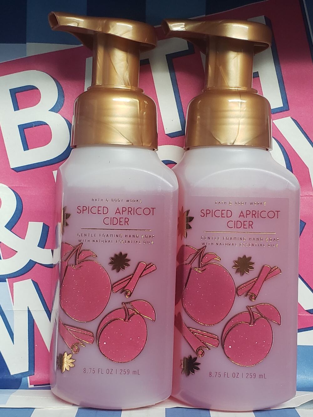 BBW Spiced Apricot Cider Gentle Foaming Hand Soap 2 Pack